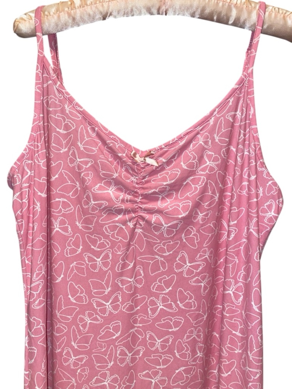 Emily & Jane Cami Night Dress in Pink Butterfly Print - Picture 2 of 8